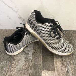 Nobull Black and White Pixel Trainers